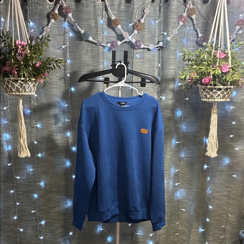 🔴 5/$25 - Jmierr Men's Blue Ribbed Sweater NWT